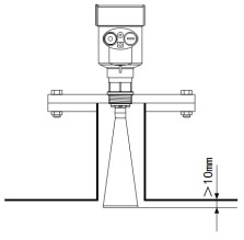 防爆雷達(dá)液位計(jì)儲(chǔ)罐天線安裝高度圖